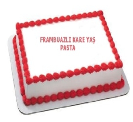 Düz Sade 50 Kişilik Frambuazlı Yaş Pasta